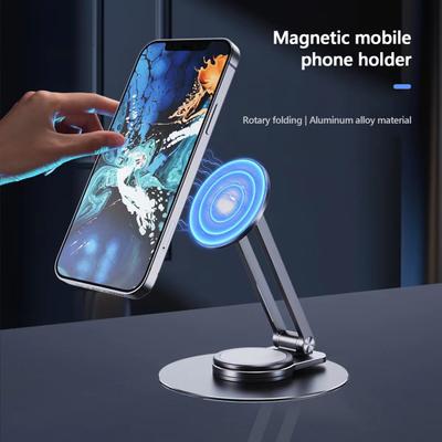 Faltbarer Handyhalter Hohe Stabilität 360-Grad-Drehwinkel Verstellbar Universell Magnetisch Schreibtisch Handy