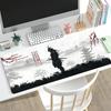 Japan Samurai Silhouett Fantasy Mask Mouse Pad Desk Mat Large Non-slip Anti-fray Keyboard Ergonomic Office Rubber PC Home Custom