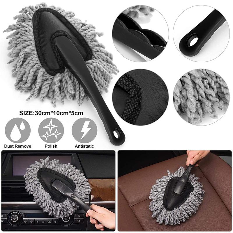 32-Piece Yellow Plastic Multi-Functional Car Cleaning Brush Set HSM HSM-888 Direct Factory Sale Air Vents Wheels