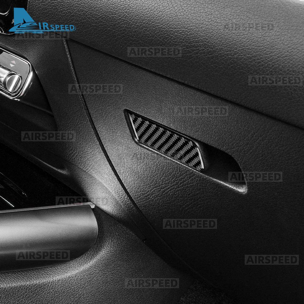 Echter Weicher Kohlefaser Zieraufkleber Für Mercedes Benz A CLA GLA Klasse W177 C118 H247 2020-2025 Beifahrer Ablagefach Schalter Innenraum