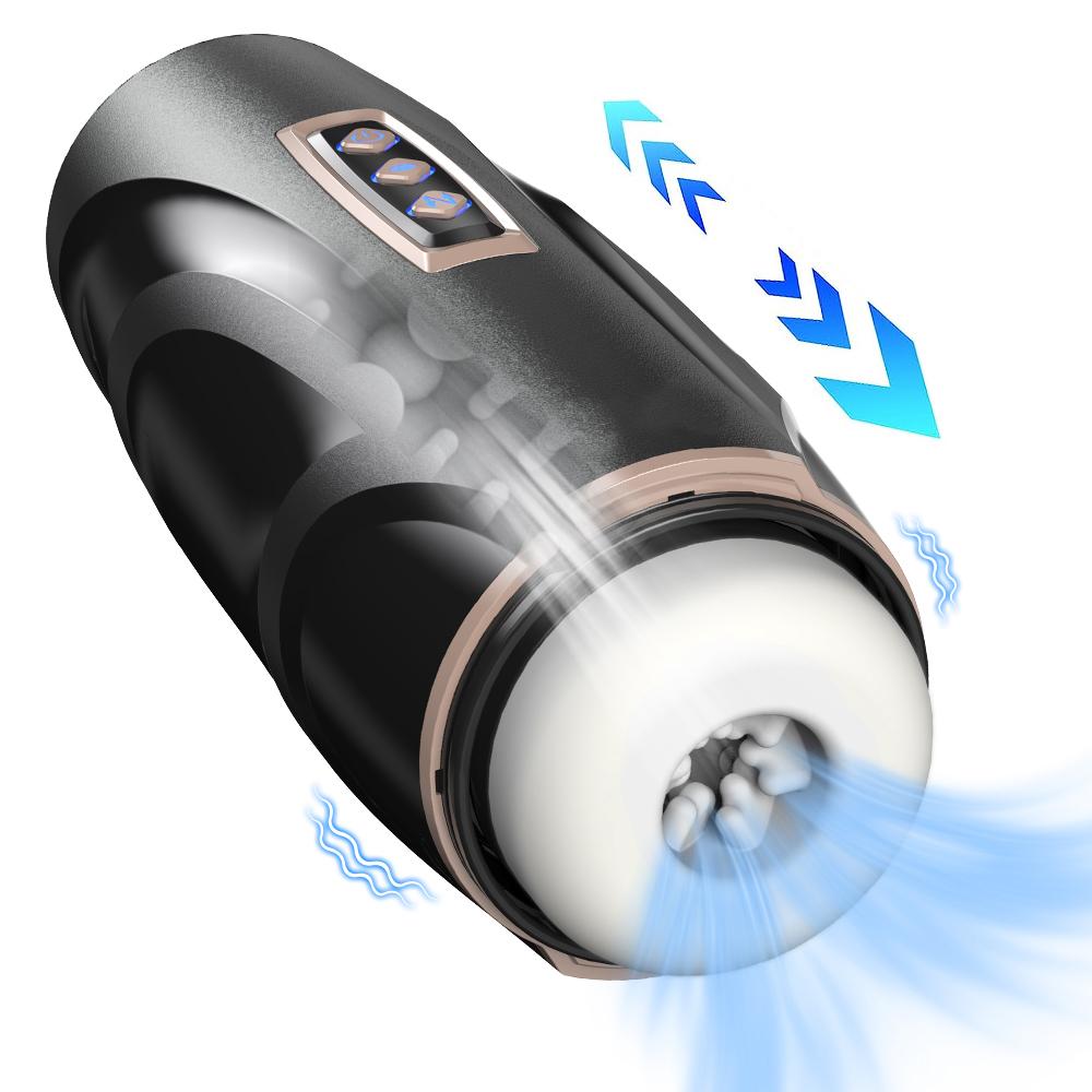 3 In 1 Automatic Male Vibrator Sucking Telescopic Vibration Mastubrator  Realistic Stroker Adult Sex Toys for Men Masturbation