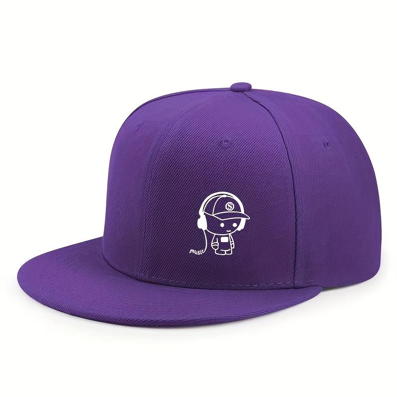 Nova Moda Design de Vilão Boné Casual com Aba Reta para Homens e Mulheres, Versátil ao Ar Livre Hip-hop Chapéu Esportivo de Aba Reta
