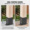4x4 Post Base 2 Pcs, Inner Size 3.6"x3.6" Post Base Brackets, Heavy Duty Powder-Coated Post Anchor Matte Black Wood Post Brackets for Pavilion Deck