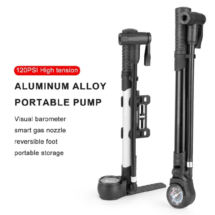 Small Pumps Inflator Portable High Pressure Shock Pumps for Front Fork and Rear Suspension 300PSI Air Pumps with Gauge