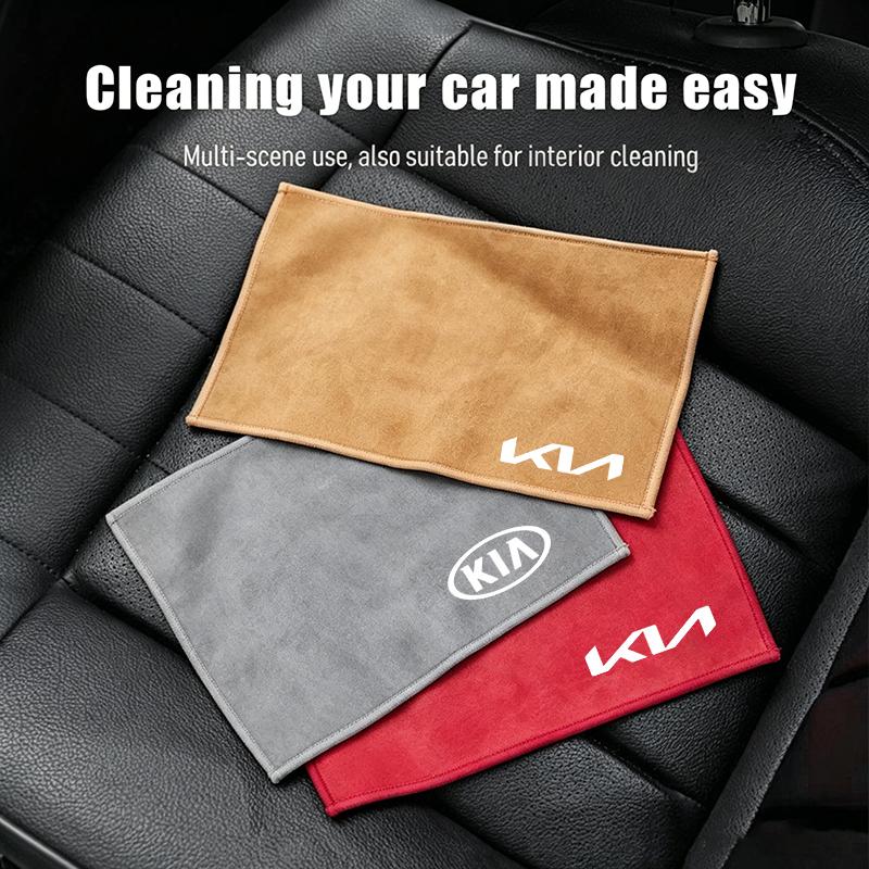 Plush Car Cleaning Towel Polishing Dust Removal Towels For KIA K3 Sportage Carnival K5 Seltos Pegas KX1 EV5 Sonet EV6 K4 EV3 K9 ZY4