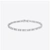 Miss Green Cross Pave Baguette Round Tennis Bracelet