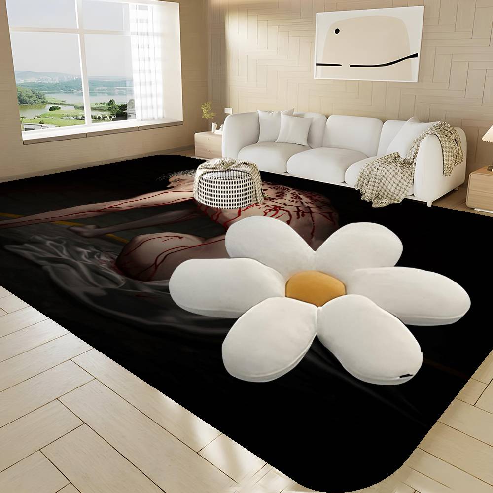 A-Astarion Fußmatte Waschbar Rutschfest Wohnzimmer Sofas Stühle Bereichsmatte Küchen-Fußmatte Teppich