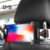Backseat Headrest Mount Heavy-Duty Tablet Phone Holder with Metal Lock & Silicone Grips Extendable Car Accessory for Family Travel