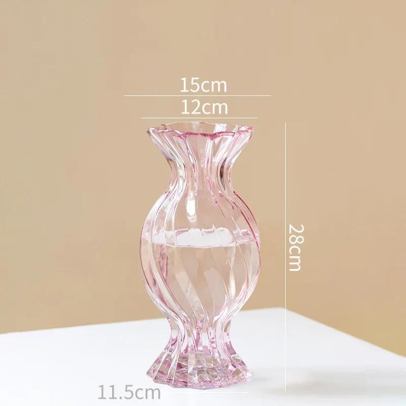 Glass Vase Home Living Room Study Office Vase Flower Arrangement Aesthetic Room Decor Estantes Para Plantas
