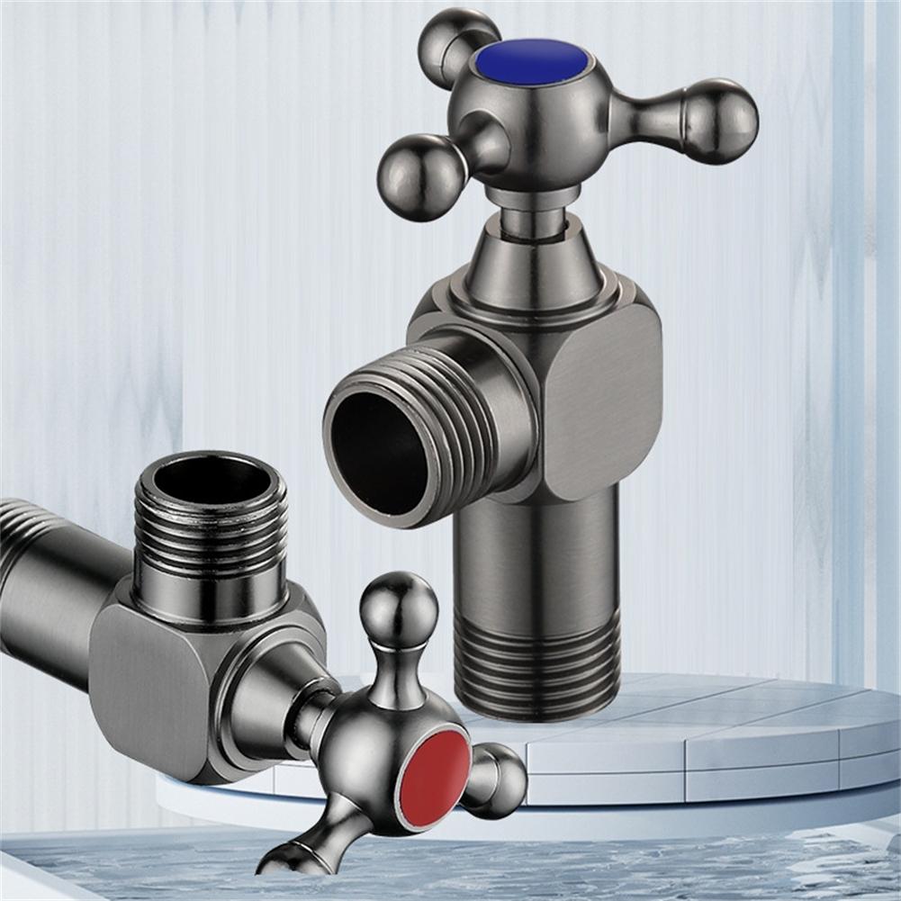 Brass Hot Cold Inlet Valve Toilet Angle Valve Triangle Valve For Bathroom Sink Water Heater Stop Valve Bathroom Accessories