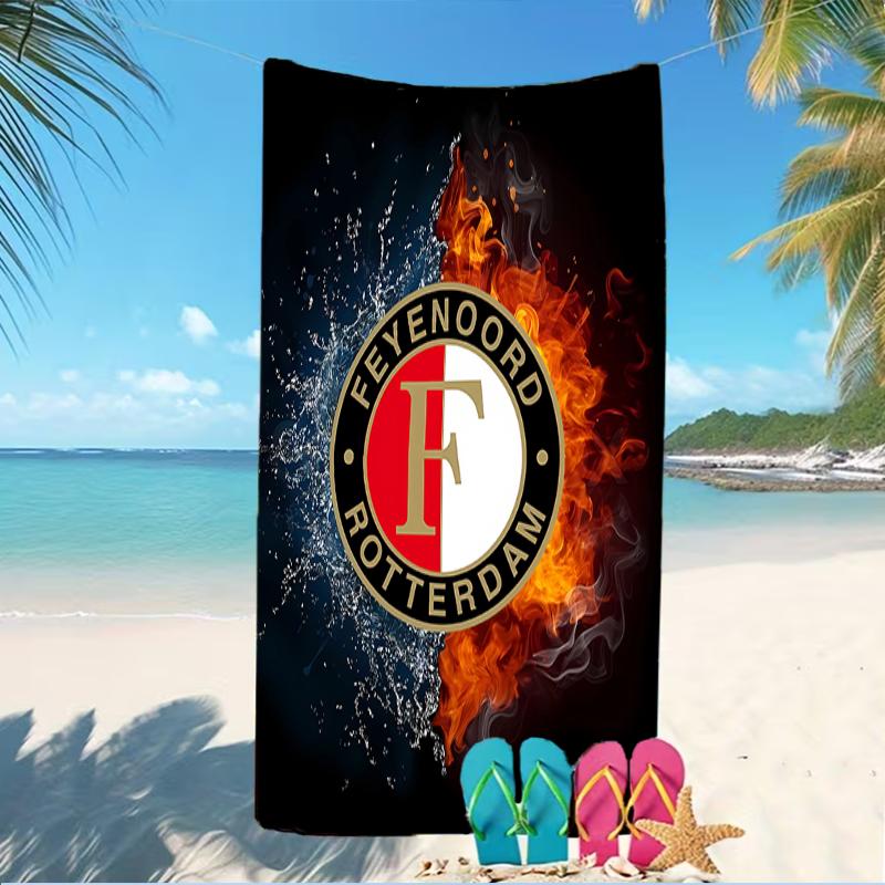 Beach Towel with Feyenoord Rotterdam logo Pattern - soft,absorbent,machine washable Lightweight&Modern,swimming,Travel Essentials