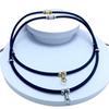 Thailand Stainless Steel Buddha Amulet Necklace with Three Silicone Pendants for Men and Women