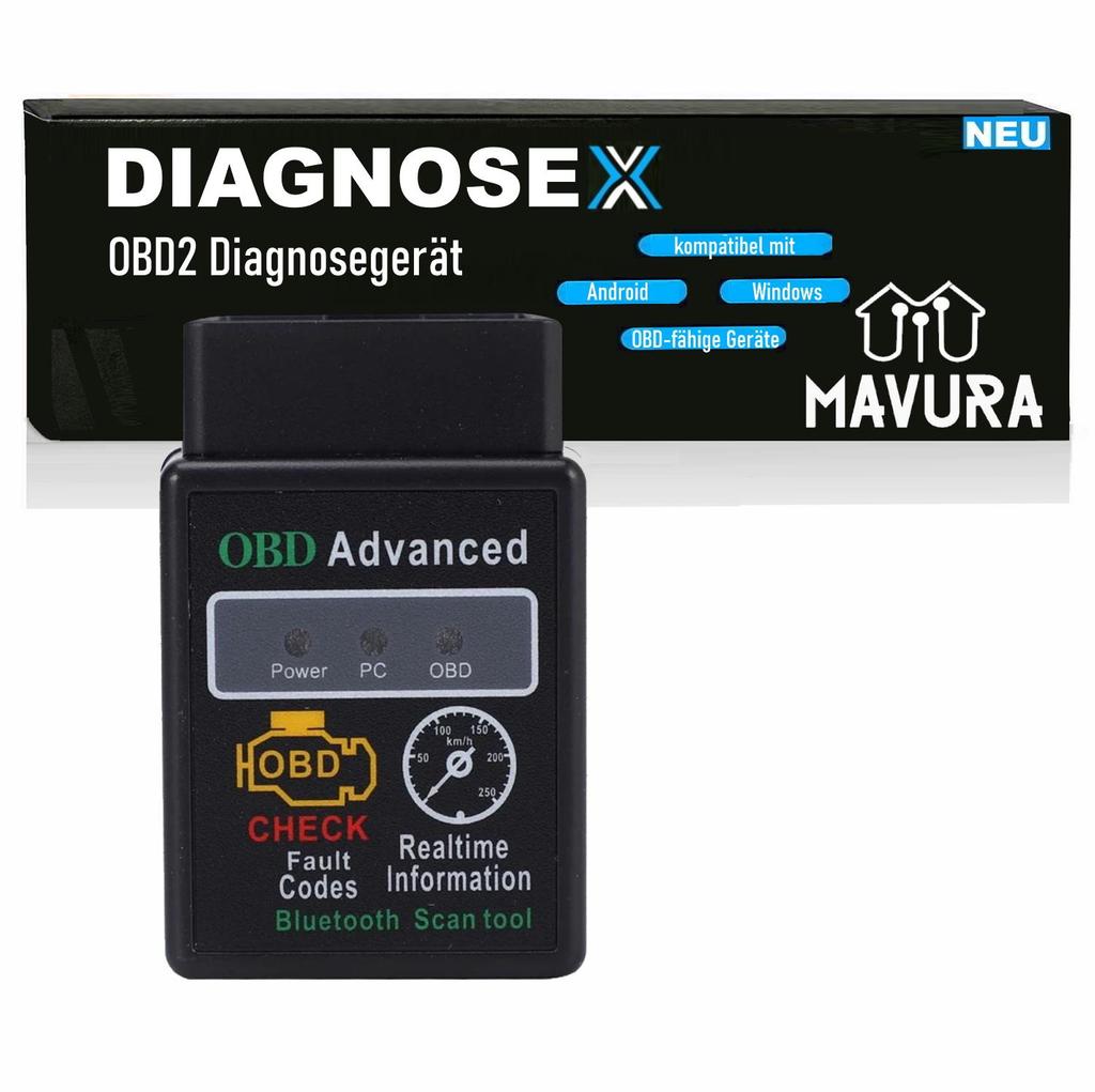 DIAGNOSEX OBD2 Diagnostické zařízení Bluetooth Autoscan KFZ Auto Android Mobilní telefon PC