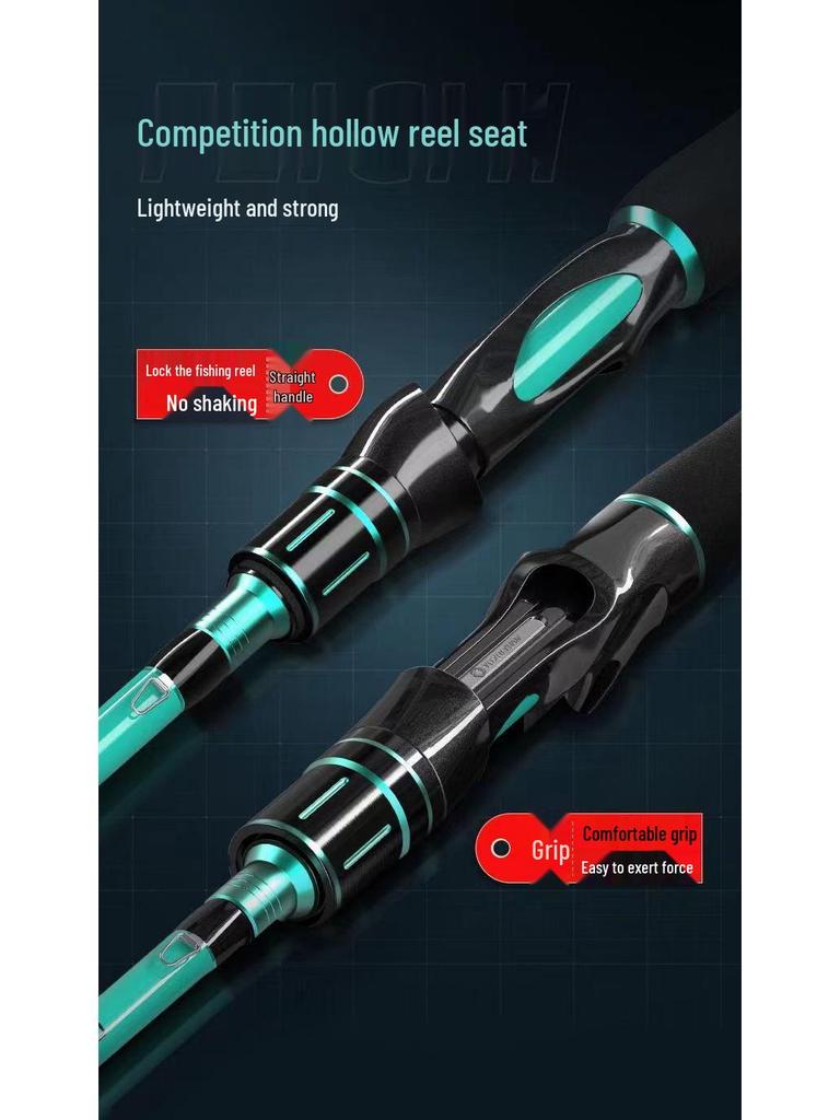 Complete Long Cast Sea Fishing Rod Set with Anti-Explosion Line and Spinning Reel for Beginners - Straight Handle Design.