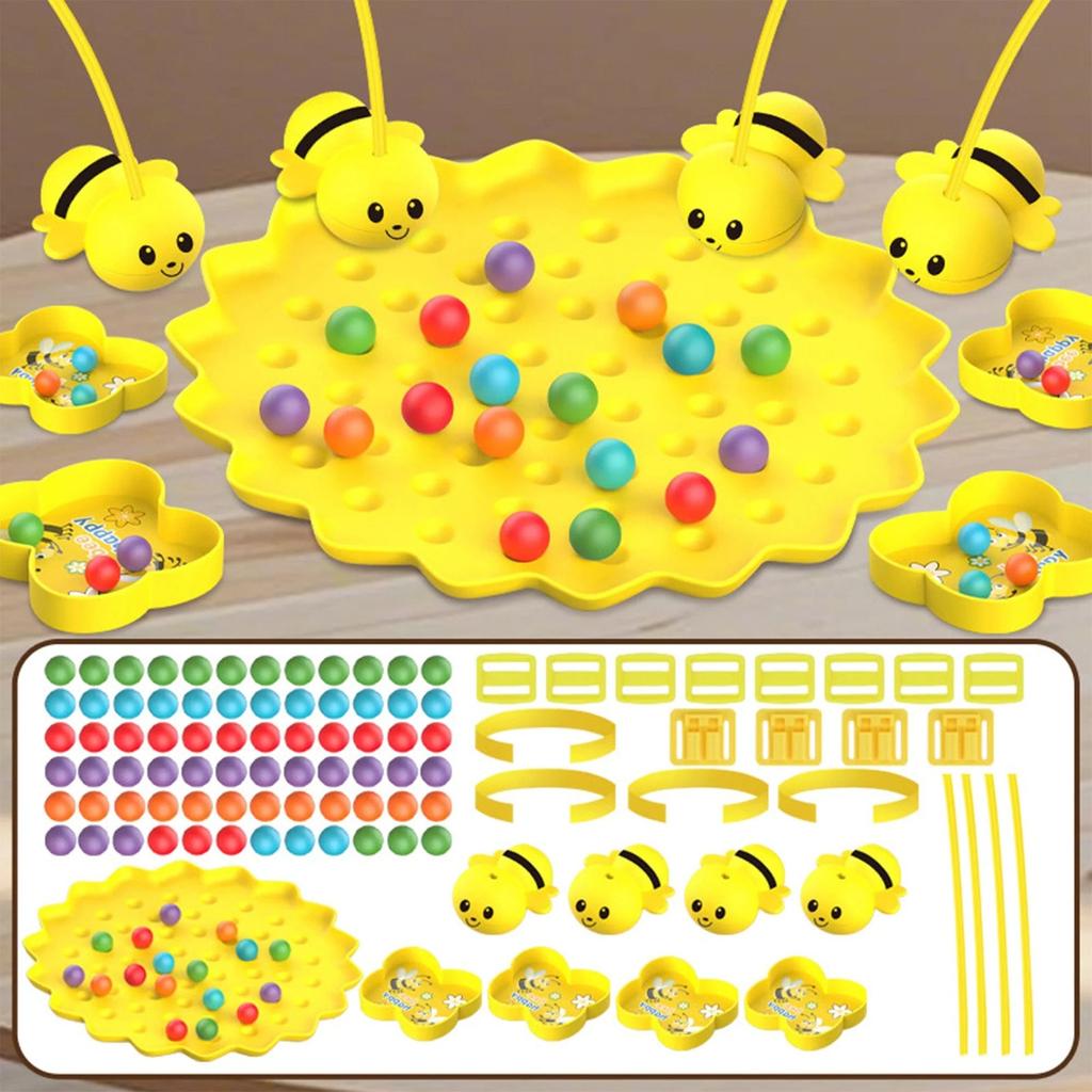 Albinuta Interactive Kids Game Board, Magnetic Multi-Functional Board Game for 2-4 Players, Trains Focus & Coordination, Ages 4+, Yellow
