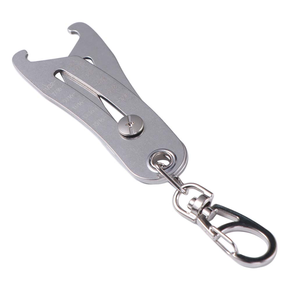 Compact Precise Thread Size Checker Keychain Metric/Imperial Bolt Finder Sizer Outdoors
