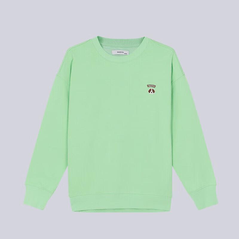 HAZZYS Women's Spring Embroidered Loose-Fit Round Neck Sweatshirt