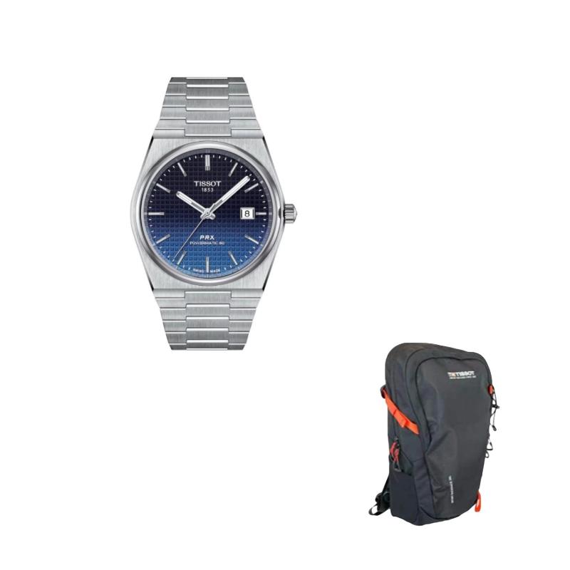 TISSOT PRX Automatic Mechanical Movement 100m Water Resistance Unisex Watch 40mm Blue Dial Stainless Steel Case T137.407.11.051.01
