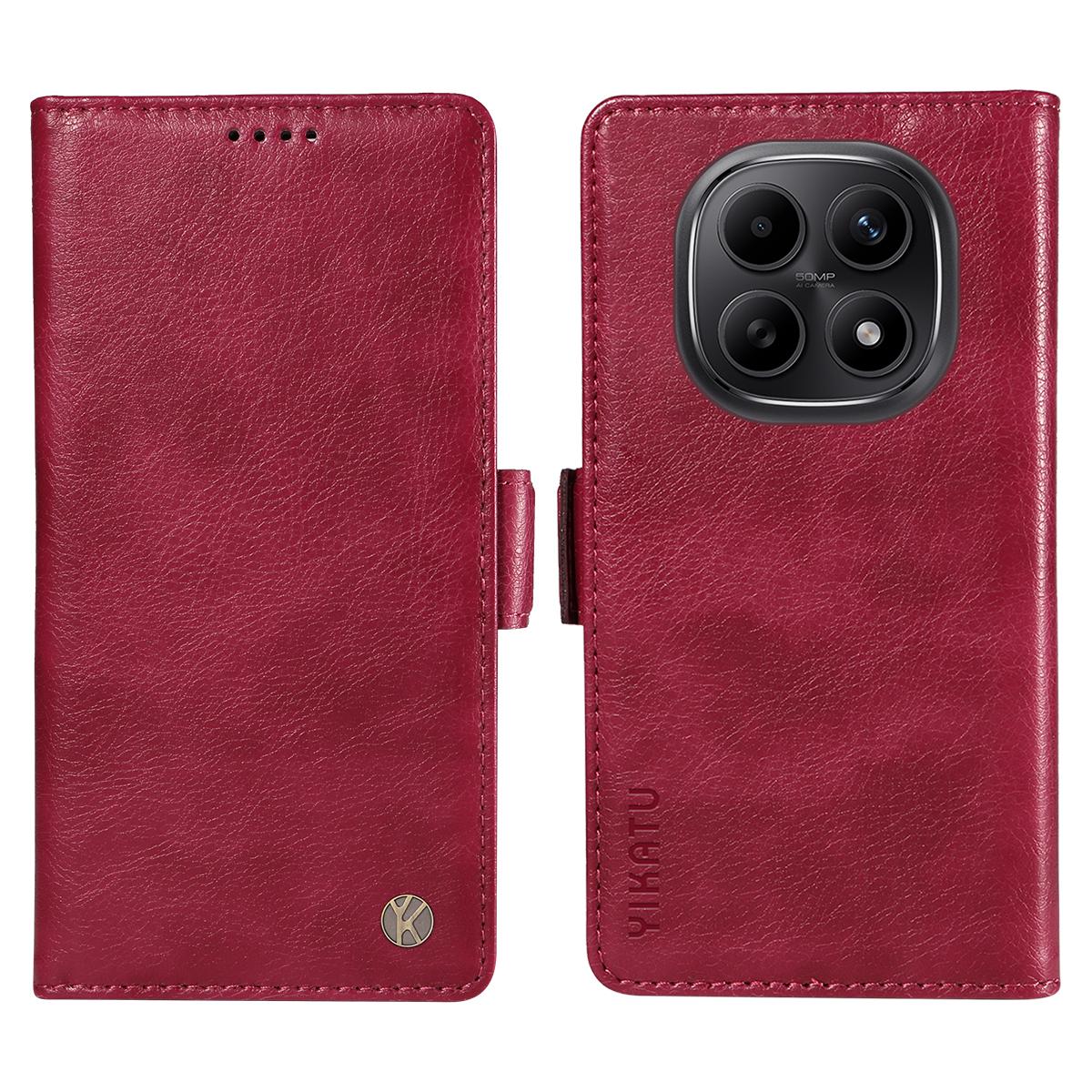 

Для Xiaomi Poco M8 5G/Redmi Note 15 5G (Глобальний)/15 4G (Глобальний) Чохол YIKATU YK-007 Гаманець-книжка з PU шкіри з текстурою лічі для телефону