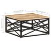 Coffee Table, 68X68X35 Cm, Solid Mango Wood