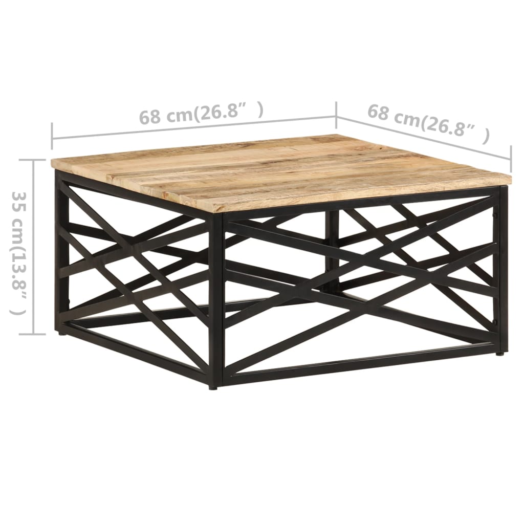 Coffee Table, 68X68X35 Cm, Solid Mango Wood