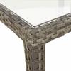 Vidaxl Stół Ogrodowy, 150X90X75 Cm, Szkło Hartowane I Rattan Pe, Szary
