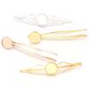 5pcs/lot Inner Size 12mm Round Cabochon Metal Hairpins Barrettes Hair Clips Base Setting For Jewelry Making DIY Hair Accessories