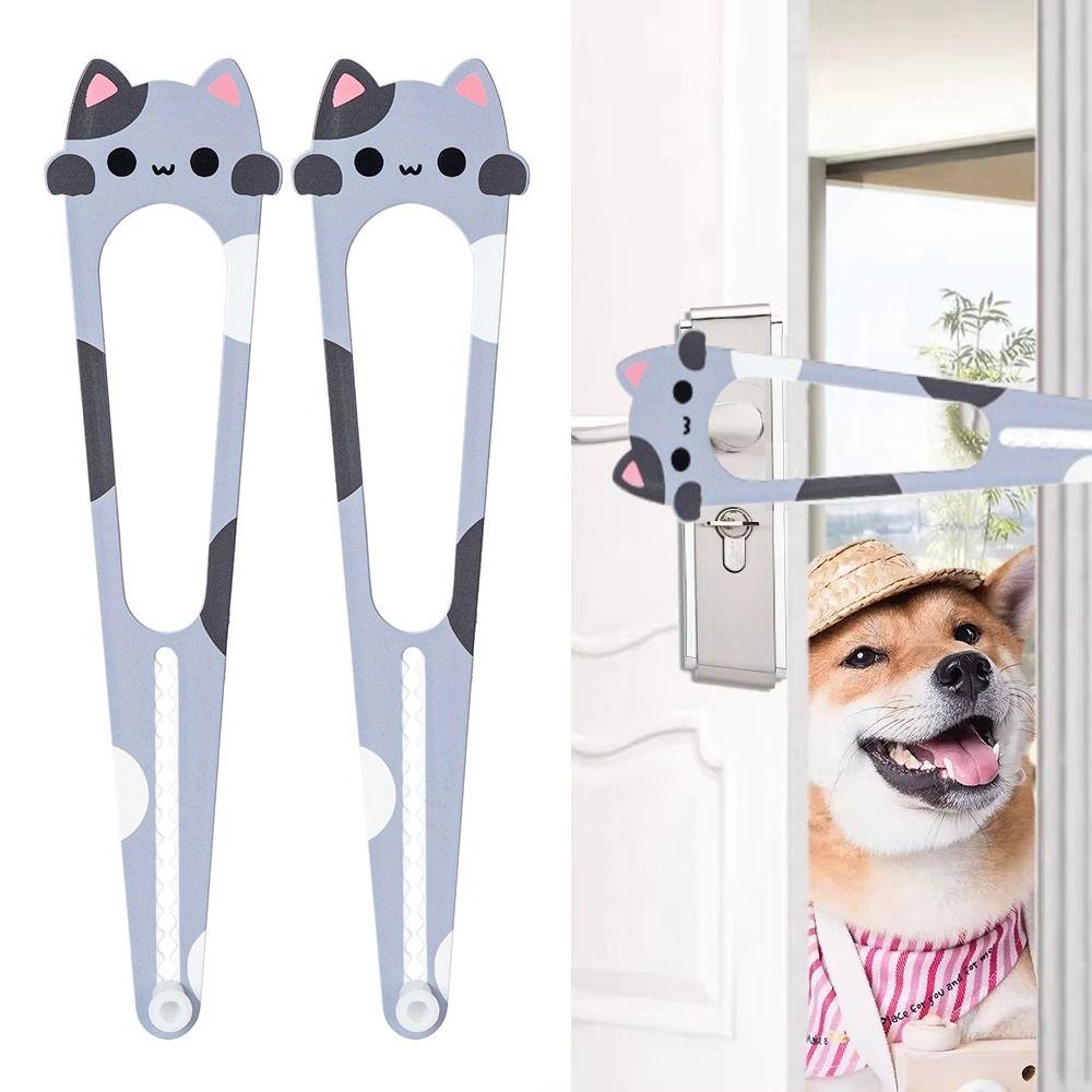 2Pcs Cat Shaped Cat Door Lock Durable Pet Door Holder Let Cat In Dog Door Opener  Pet Supplies