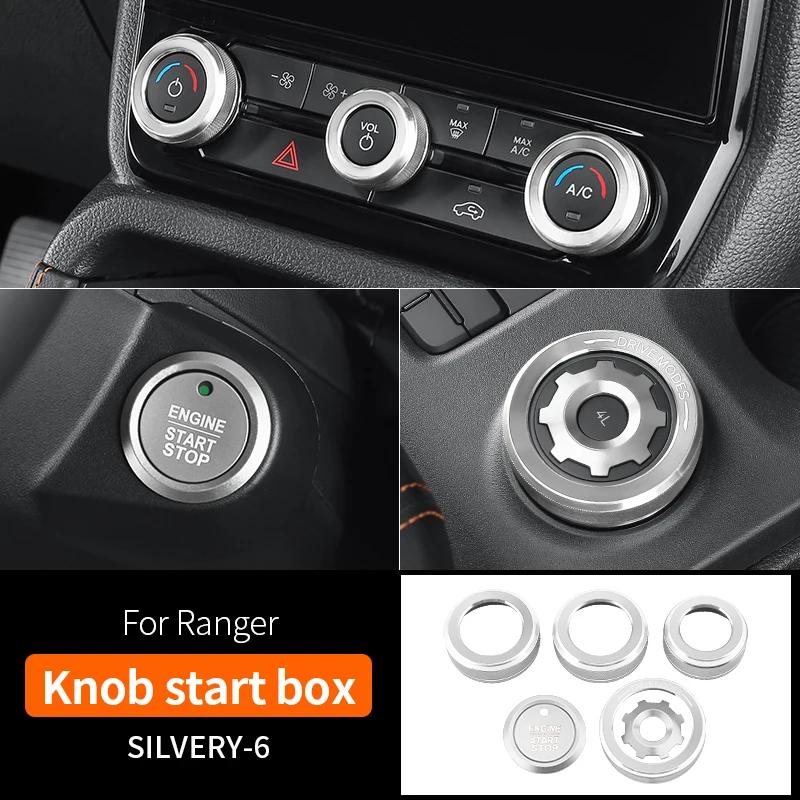 Auto Klimaanlage Schalter Bedienknopf Dekoration Abdeckung Verkleidung Auto Innenzubehör Car-Styling für Ford Ranger T9 2023 2024