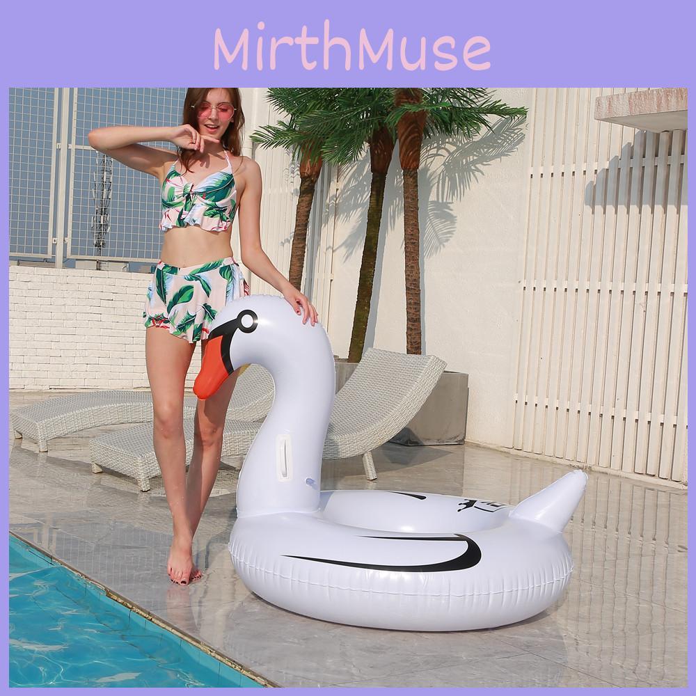 Adult Swan Inflatable Swim Ring 120cm Fashionable Water Lounger Swimming Ring Wholesale