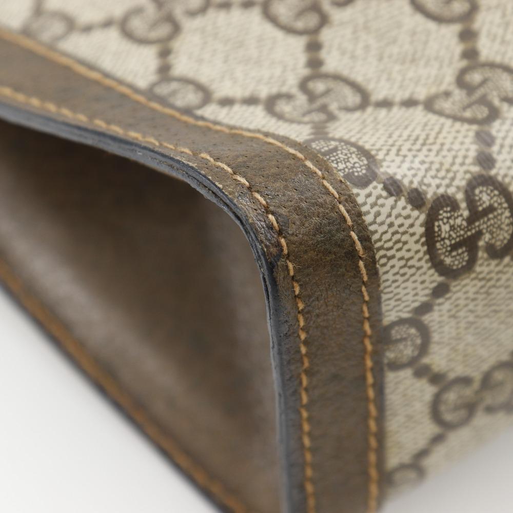 GUCCI Sherry line Clutch bag Pouch Gucci Parfum Novelty Brown GG plus/leather unisex Used