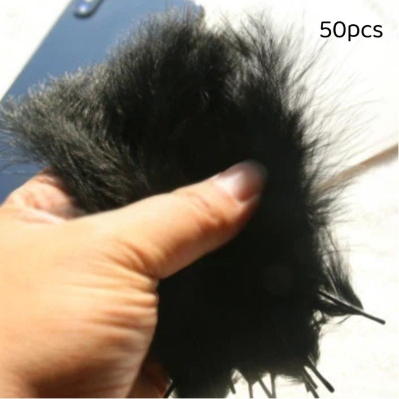 50Pcs Premium Soft Turkey Marabou Feathers Fluffy Craft Feathers for Kids Art Project Birthday Party Decor