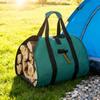 Spacious Outdoor Firewood Bag Waterproofed Oxfords Materials Reinforced Handle Easyly Clean Camping Gear