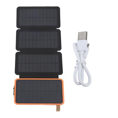 Solar-Ladegerät Faltbar Stoßfest IP67 Wasserdicht Tragbar Solar Powerbank für Outdoor Orange