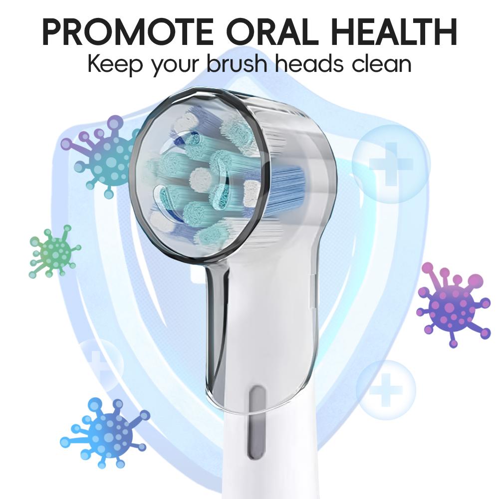 Toothbrush Heads Holder Charger Stand and Brush Heads Dustproof Cover Compatible with Oral B D, PRO Series Electric Toothbrushes