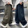 Boys’ Trousers – Spring/Autumn Style, Large Sizes: Spring Wide-Leg Cuffed Trousers – Boys’ Spring Casual Trousers – Trendy