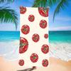 Frische Tomate Strandtuch - Schnelltrocknendes Mikrofaser mit lebhaftem roten Fruchtmuster, Lustige Sandfreie Decke für Sommer-Poolparty