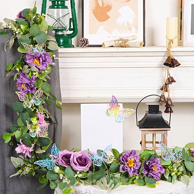 1PC Wall Accents Party Wedding Decor Artificial Flowers Vine Lifelike Green Leaf Garland 180cm Faux Floral