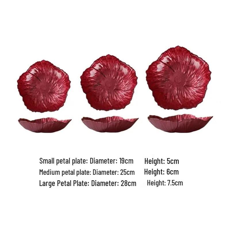 

Modern Minimalist Glass Petal Snack Fruit Plate