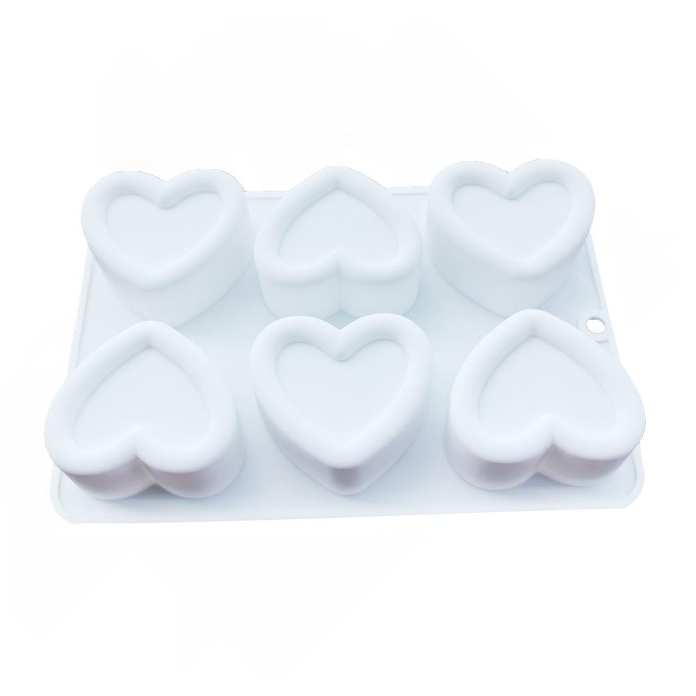 1 szt. 6 z wklęsłym sercem Forma do musu Okrągła koronka Francuski deser Silikonowa forma do ciasta Czekoladowa forma do ciasta Mille-feuille