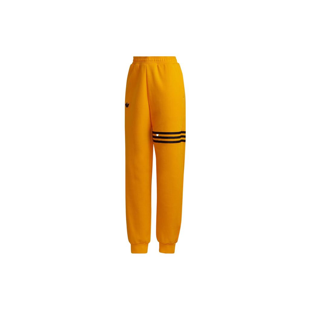 Adidas Originals Trefoil Solid Color Stripe Detail Joggers Women Bottoms Yellow HM1763