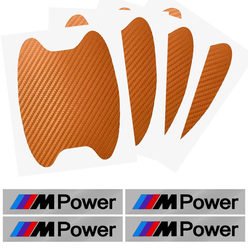 Car Door Sticker Carbon Fiber Scratches Auto Handle Protection Film For BMW M E34 E36 E60 E90 E46 E39 E70 F10 F20 F30 X5 X6 X1 M3 M5 M6 E71 F01 F87