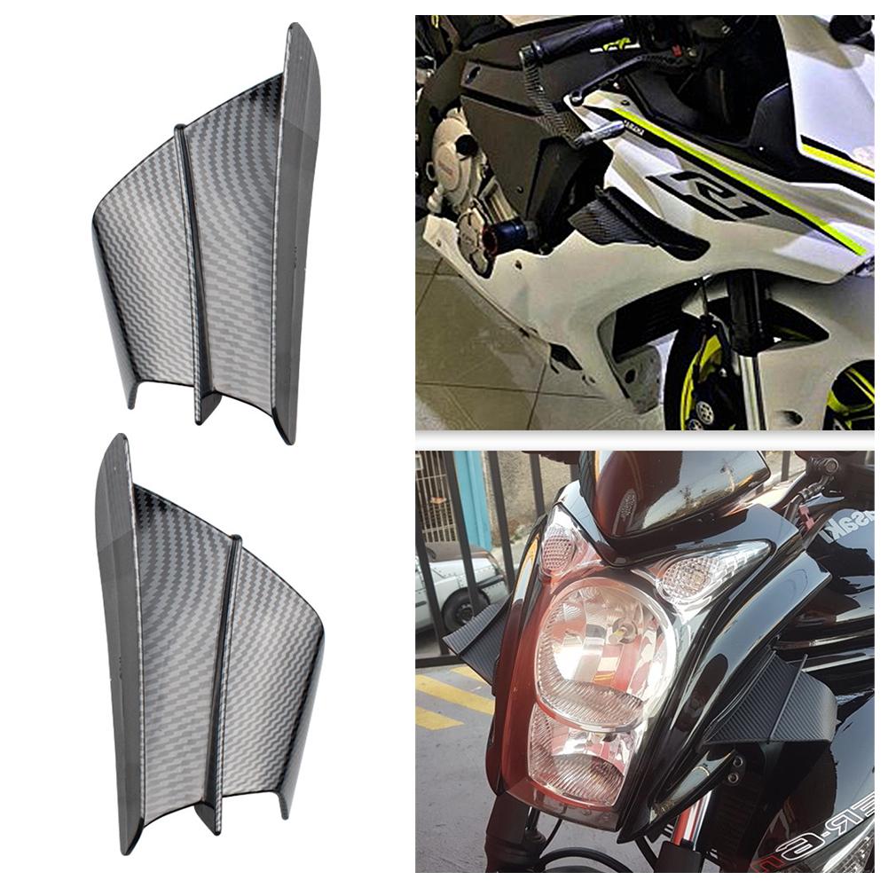 2ks Motocyklové křídlo Aerodynamická sada křídel Ochrana spoileru Ochranný kryt proti větru Pro skútr Yamaha Suzuki Kawasaki Honda H2/H2R