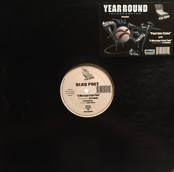 

12inch Record BLAQ POET Poet Has Come A Message From Poet YRI0320011 Year Round Inco 2003 US Rap HipHopRB Used