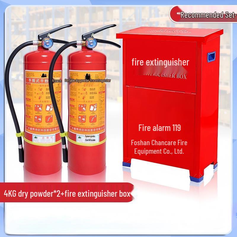 Dry Powder Fire Extinguisher Set with Cabinet