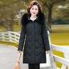 Mom's Down Jacket Mid Length Plus Size Over The Knee Thick Warm and Stylish Winter Jacket