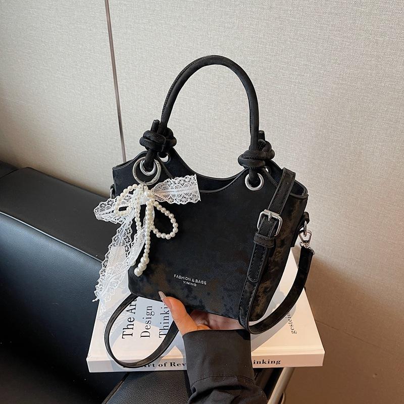 

Small bag women s summer new versatile casual messenger bag bucket bag чёрный