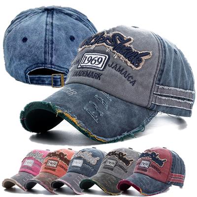 Unisex Yıkanmış Beyzbol Şapkası Yüksek Kaliteli Snapback Yaz Şapka Kap Erkekler Kadınlar Için 1969 Mektup Baba Şapka