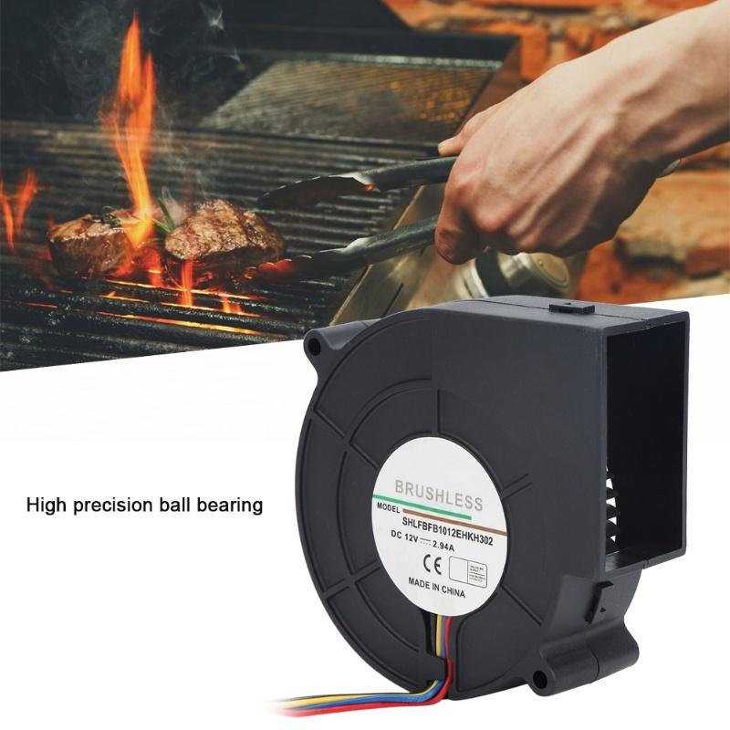 DC Turbinen-Luftgebläse Lüfter für Picknick Camping Heizgeräte Grill 12V 2,94A