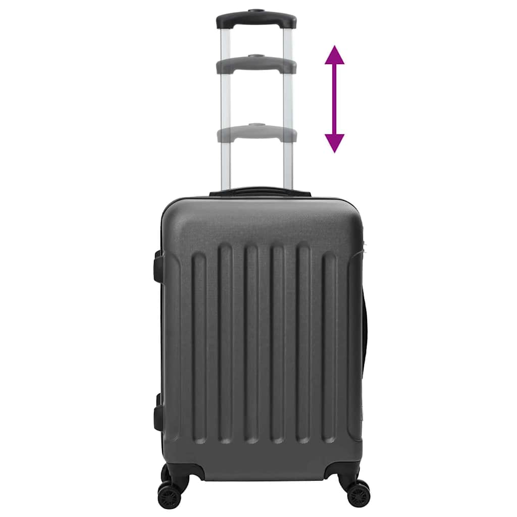 Suitcase Set 3 pcs Dark Grey 50 x 31 x 78 cm ABS Plastic